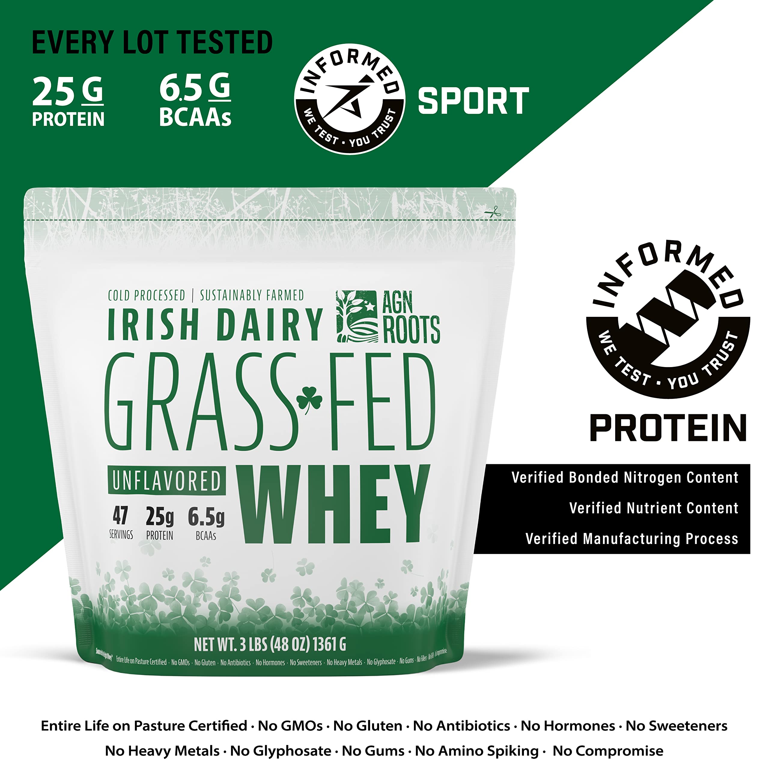 AGN Roots whey isolate high in BCAAs to support training goals
