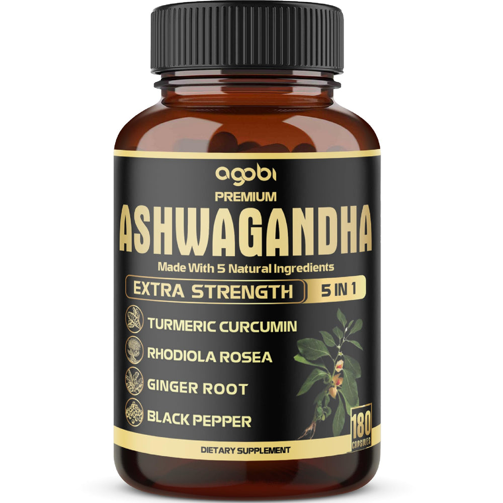 Agobi 5in1 premium Ashwagandha bottle for daily wellness and long-term use