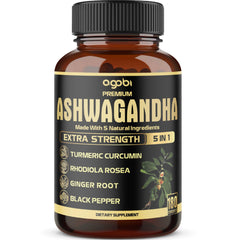 Agobi 5in1 premium Ashwagandha bottle for daily wellness and long-term use