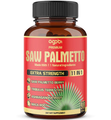 Agobi Premium Saw Palmetto bottle with capsules, ideal for daily wellness routines