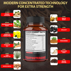 agobi testosterone bottle side view highlighting compact packaging and daily dosage