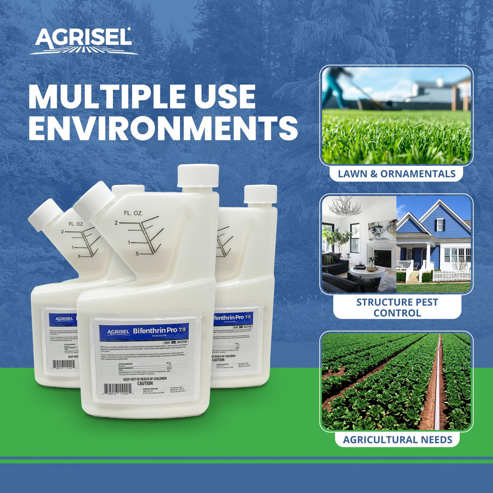 Agrisel Bifenthrin Pro 7.9 sprayer application for even coverage.