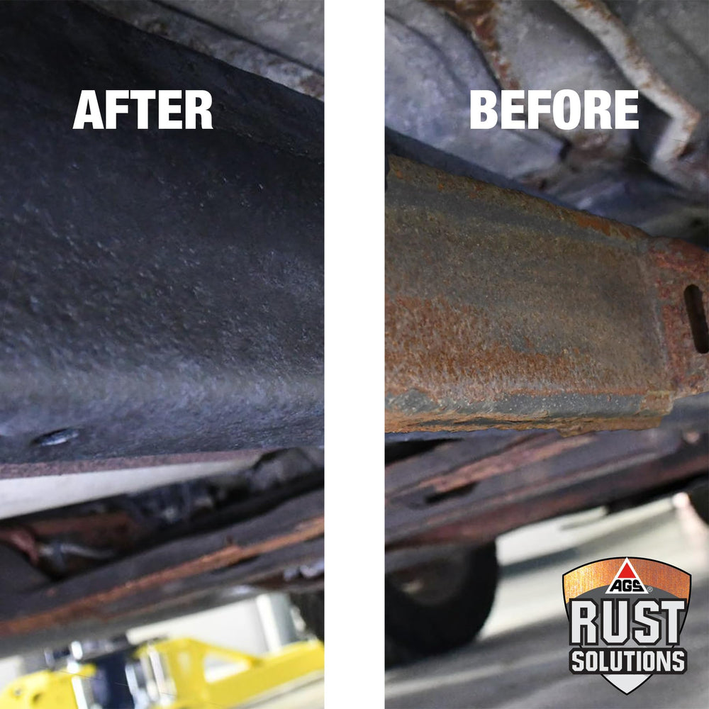 AGS Rust Stop Spray applied to trailers, vehicles, and machinery