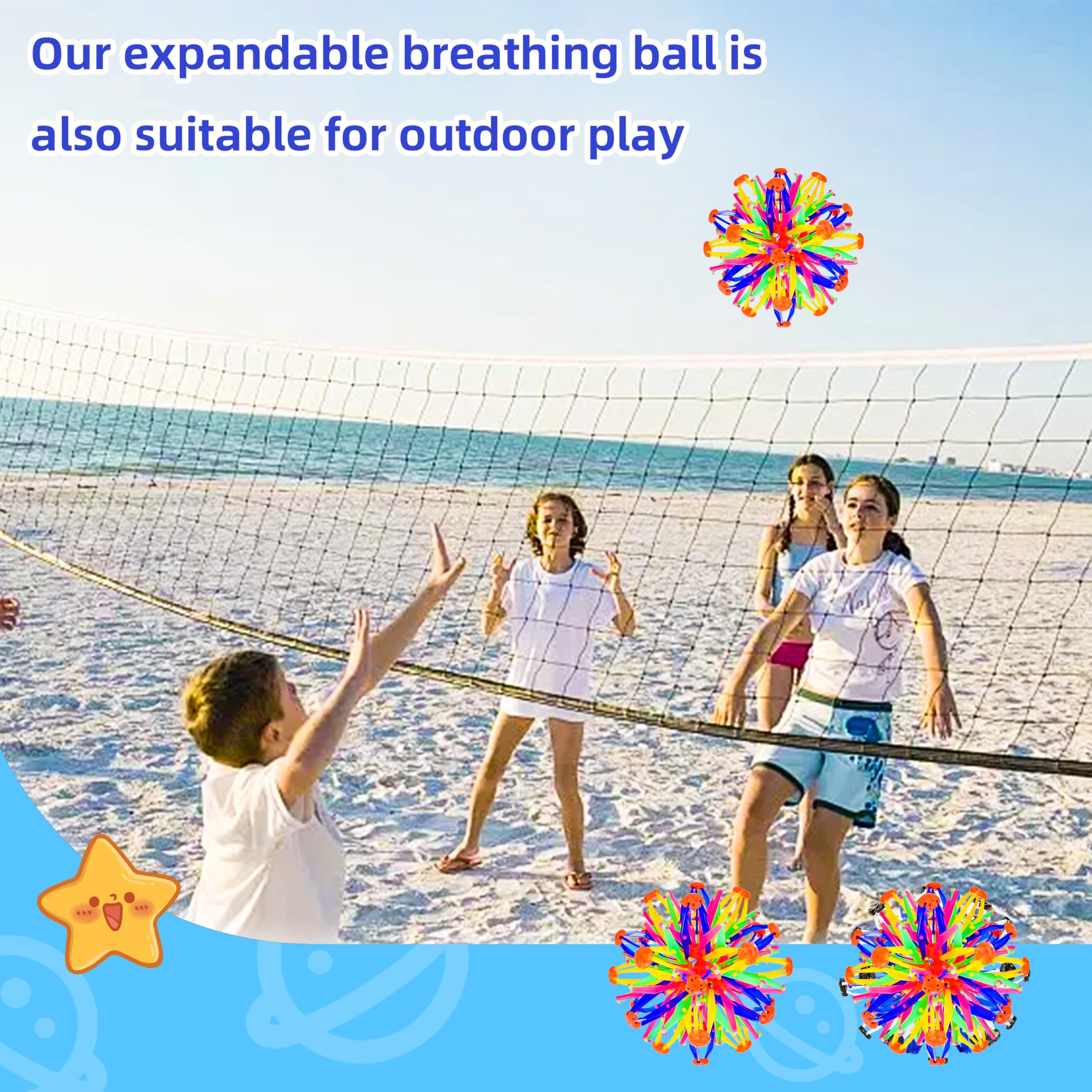 AGSIXZLAN breathing ball in hand promotes mindful breathing and stress relief.