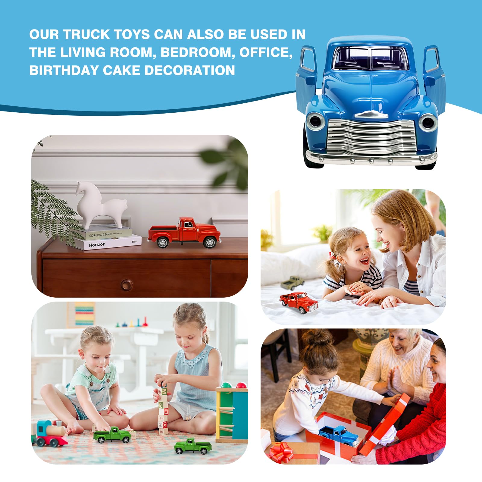 AGSIXZLAN Little Blue Truck on a play surface for toddlers.