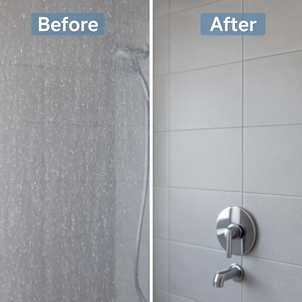 AHAOIN #0000 pad removes mineral buildup from glass and metal