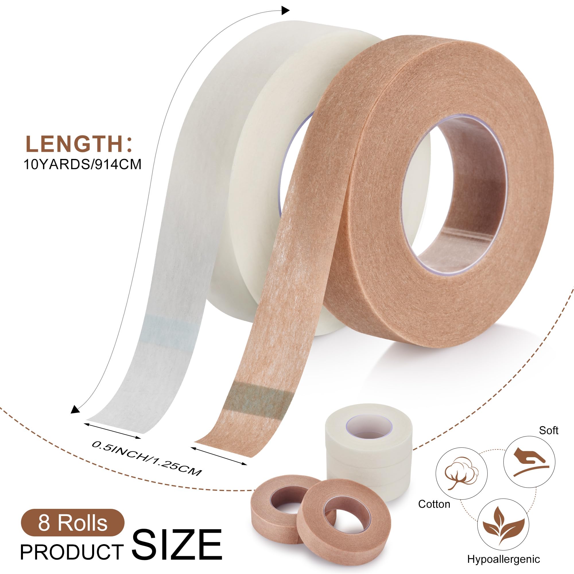 AHHALFFY micropore tape breathable with ample air pores for comfortable wear