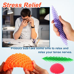 AHHSOY 3D printed mesh worm in color variety for sensory play and relaxation.