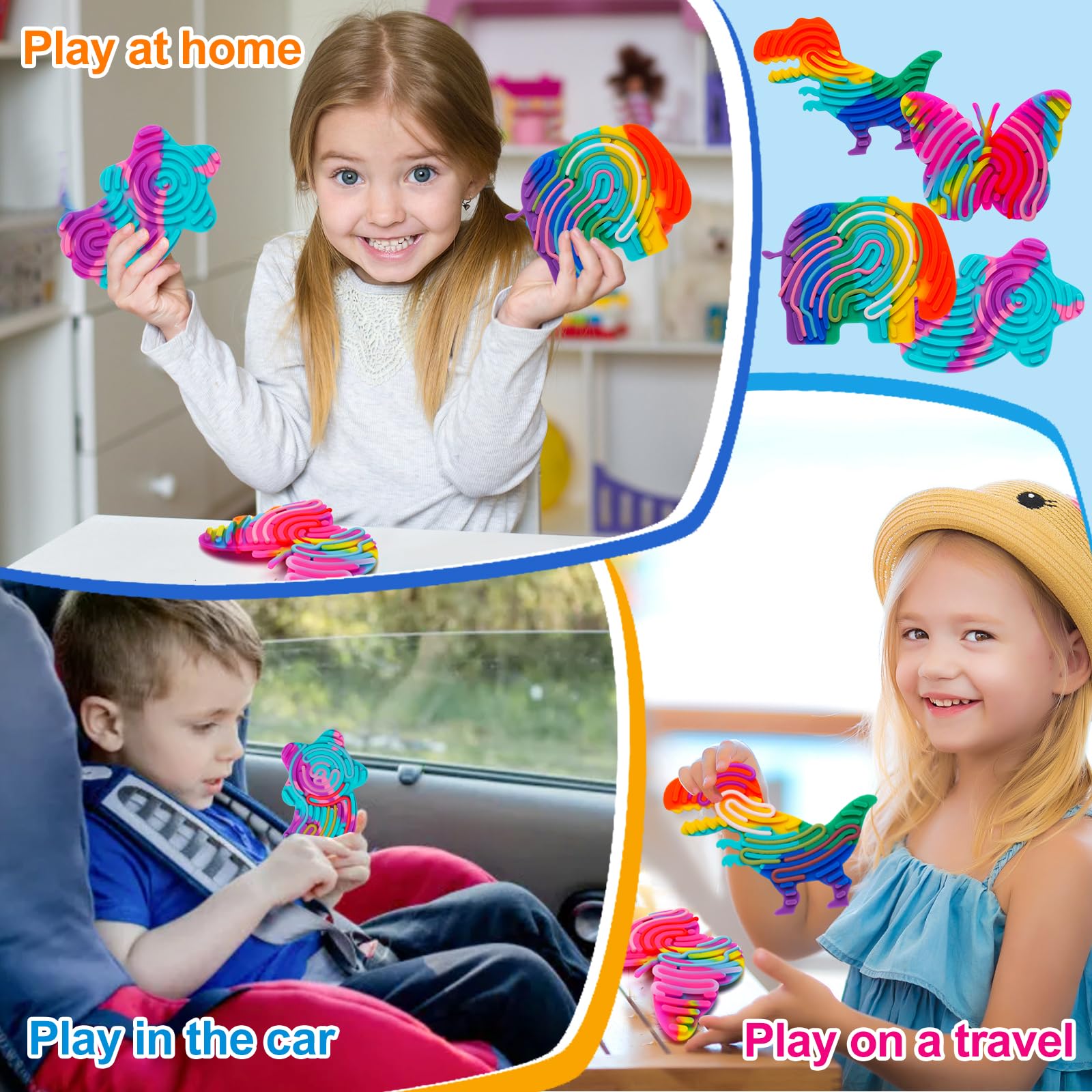 AHHSOY sensory board in-use in car demonstrates portable stress-relief on the go