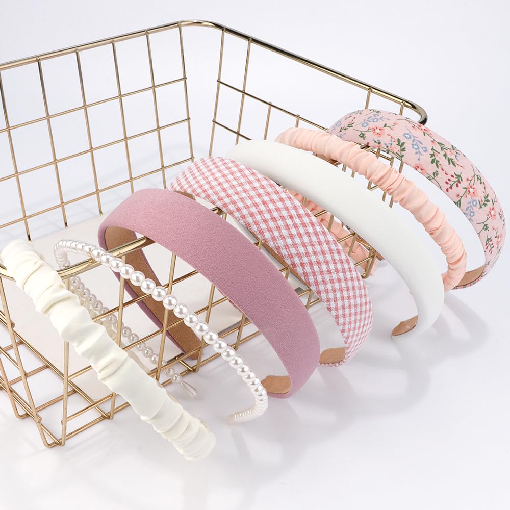AHONEY wide and thin pink headbands fit many hairstyles and sizes.