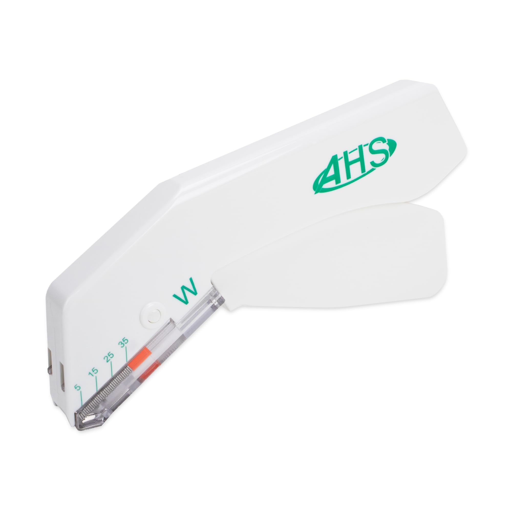 AHS Sterile Skin Stapler with ergonomic grip enables one-handed precise placement.