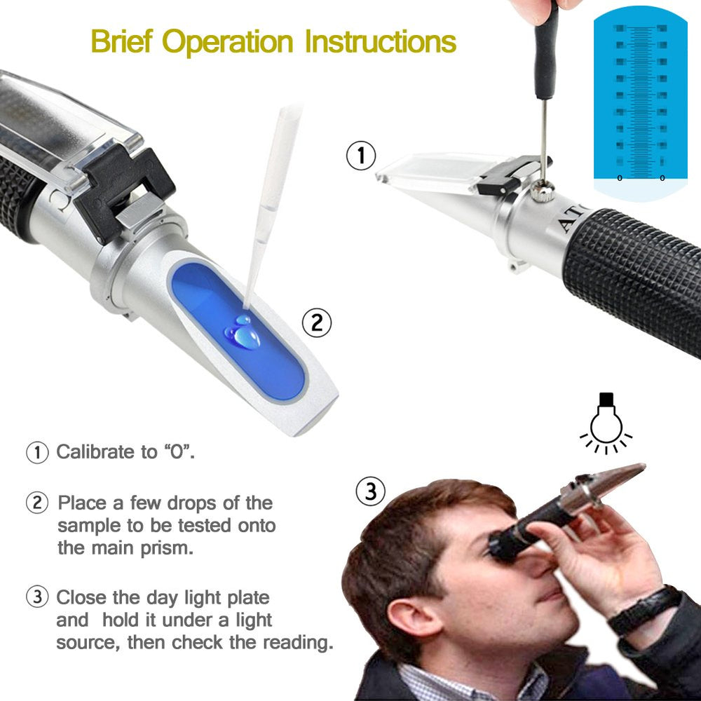 aichose Brix refractometer used in wine making for sugar content estimation