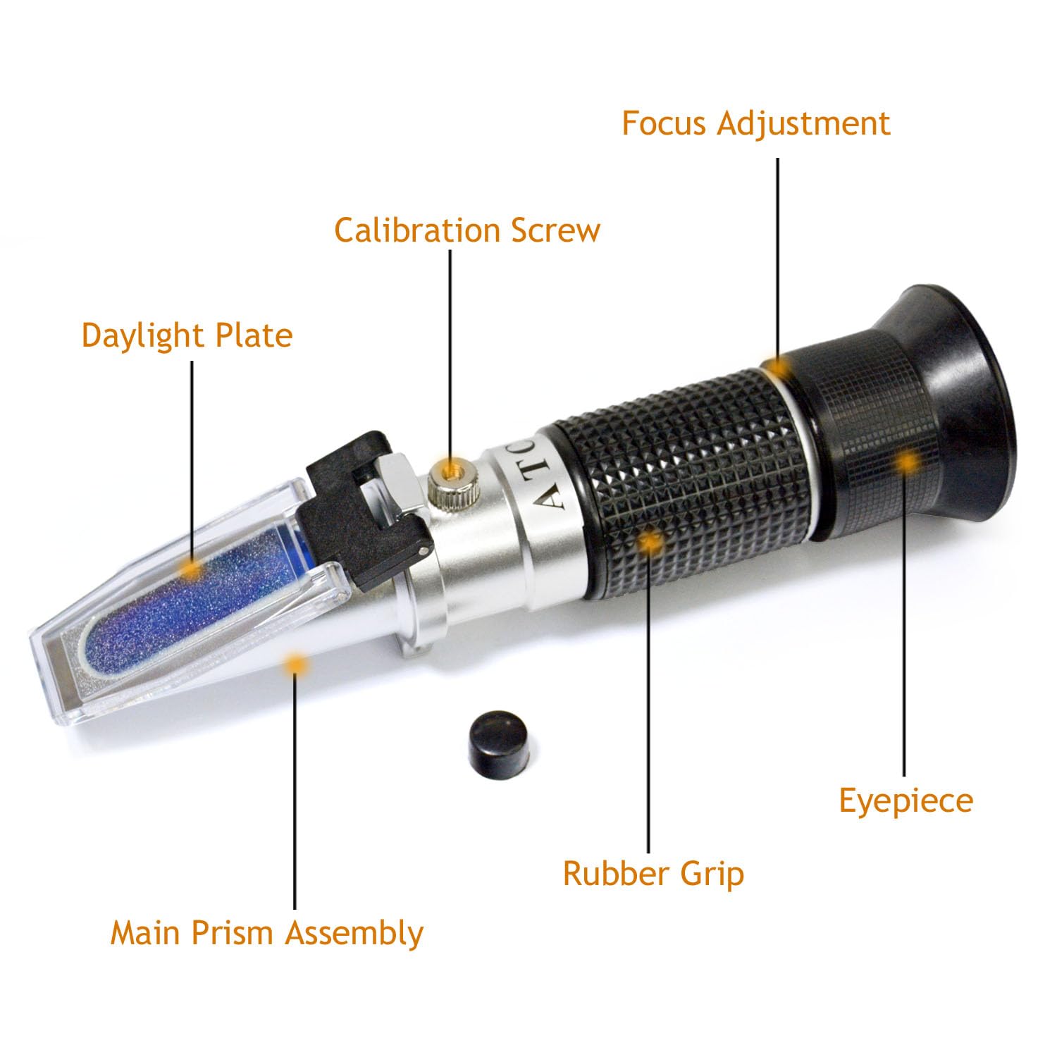aichose honey refractometer LCD display showing moisture, Brix, and Baume readings