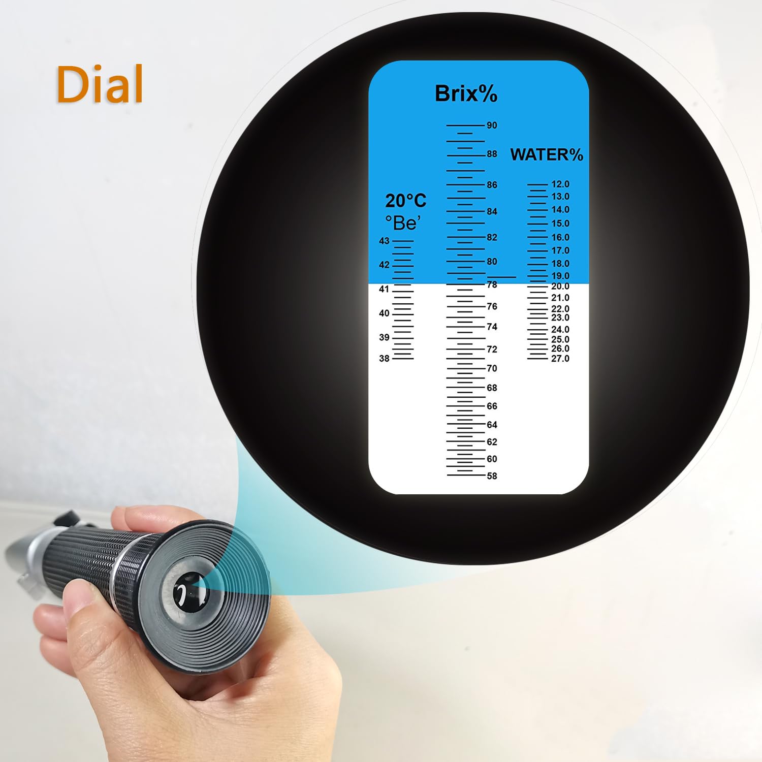 aichose honey refractometer moisture scale for water content checks