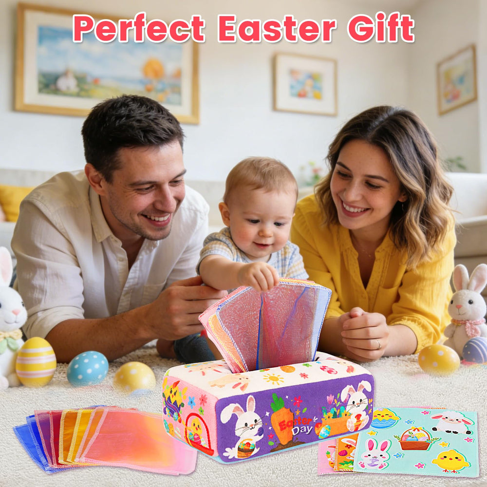Aiduy colorful Easter graphics spark curiosity and recognition in babies.