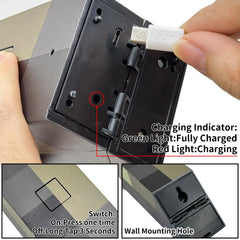 Rechargeable night lamp with charging indicator keeps your space softly lit.