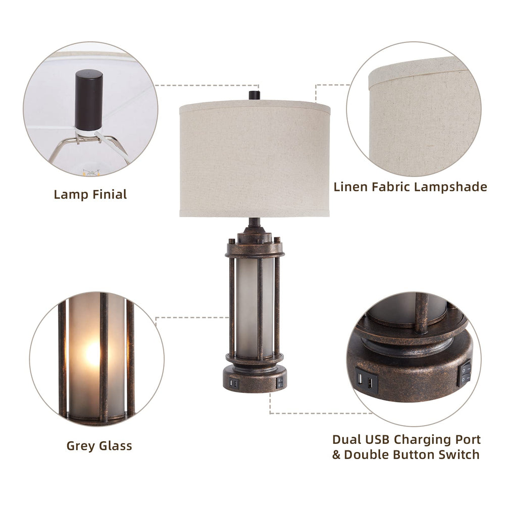 AIEAMPDO end table lamp suited for entryways and living rooms