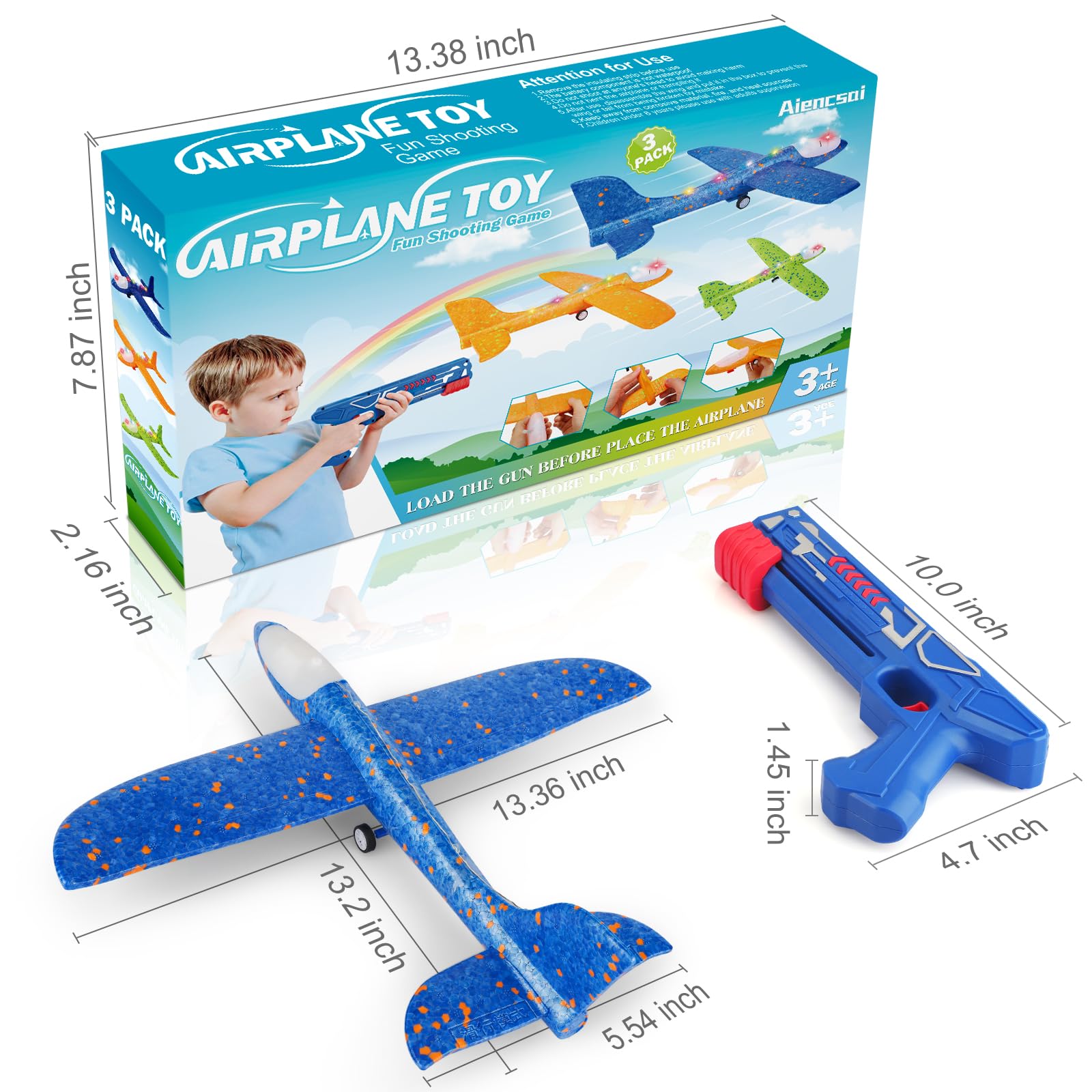 Aiencsai foam glider taking off in open air