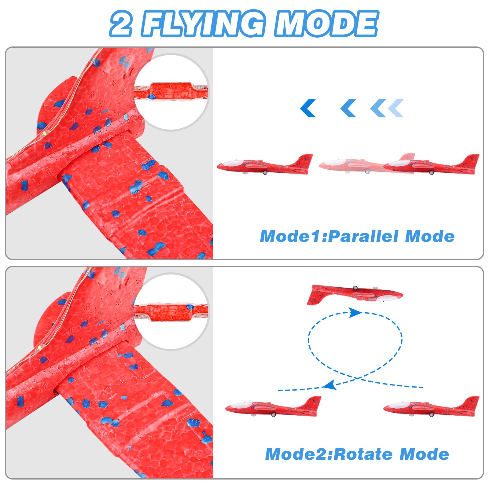 Aiencsai LED night flight plane glowing during dusk