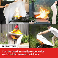 AIERLERZHEE fire blanket for car glovebox, ready to suppress small fires.