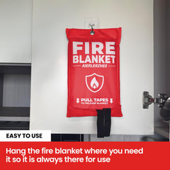 AIERLERZHEE blanket for grills and outdoor cooking, clean chemical-free suppression.