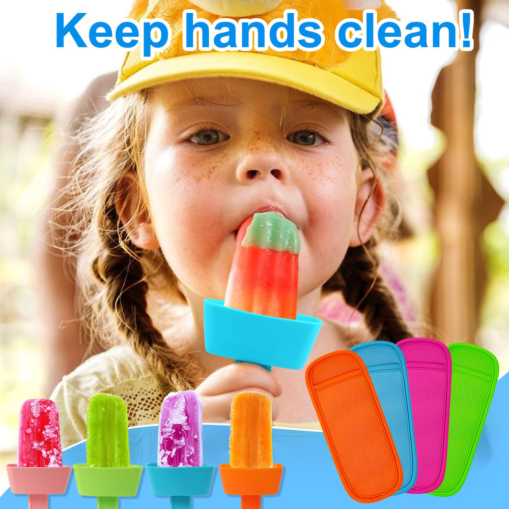 AIERSA deep-slot popsicle holders securely hold ice pops and reduce spills.