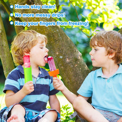 AIERSA extended-grip design helps small hands grip popsicles easily.