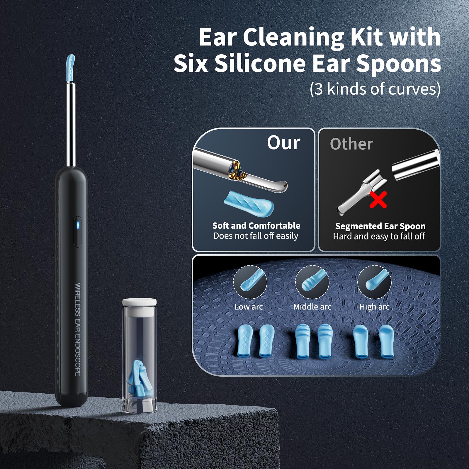 AIFINI soft curved silicone spoons for comfortable wax removal