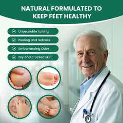 AIFUFAND ginger foot spray label close-up showing natural ingredients for gentle care.
