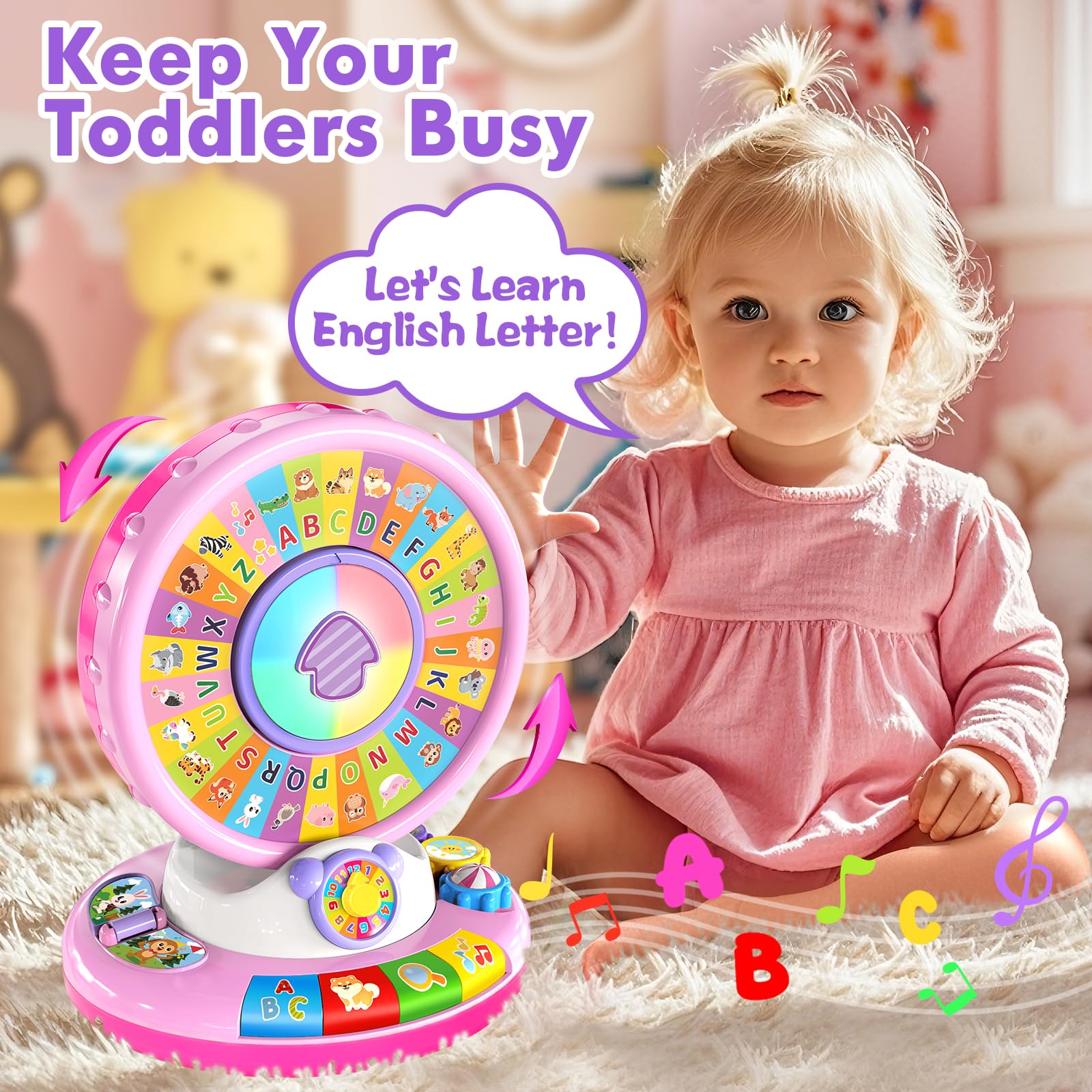 Aigybobo Turn the pages to hear music and practice simple word recognition.