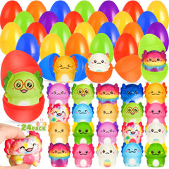 Aigybobo Easter egg set with 24 prefilled eggs for parties and gifts.