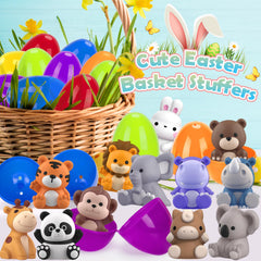Eggs opened to reveal animal puppets inside for play and prizes
