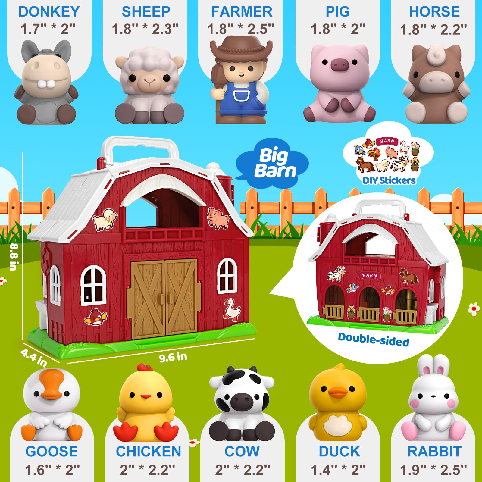 Aigybobo farmer figure ready for role-play adventures with kids.