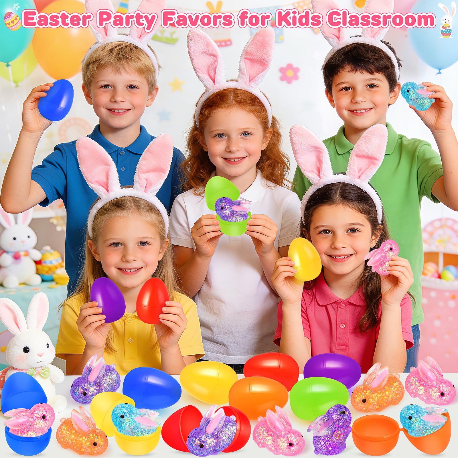Aigybobo ABS Easter eggs with smooth edges for safety.