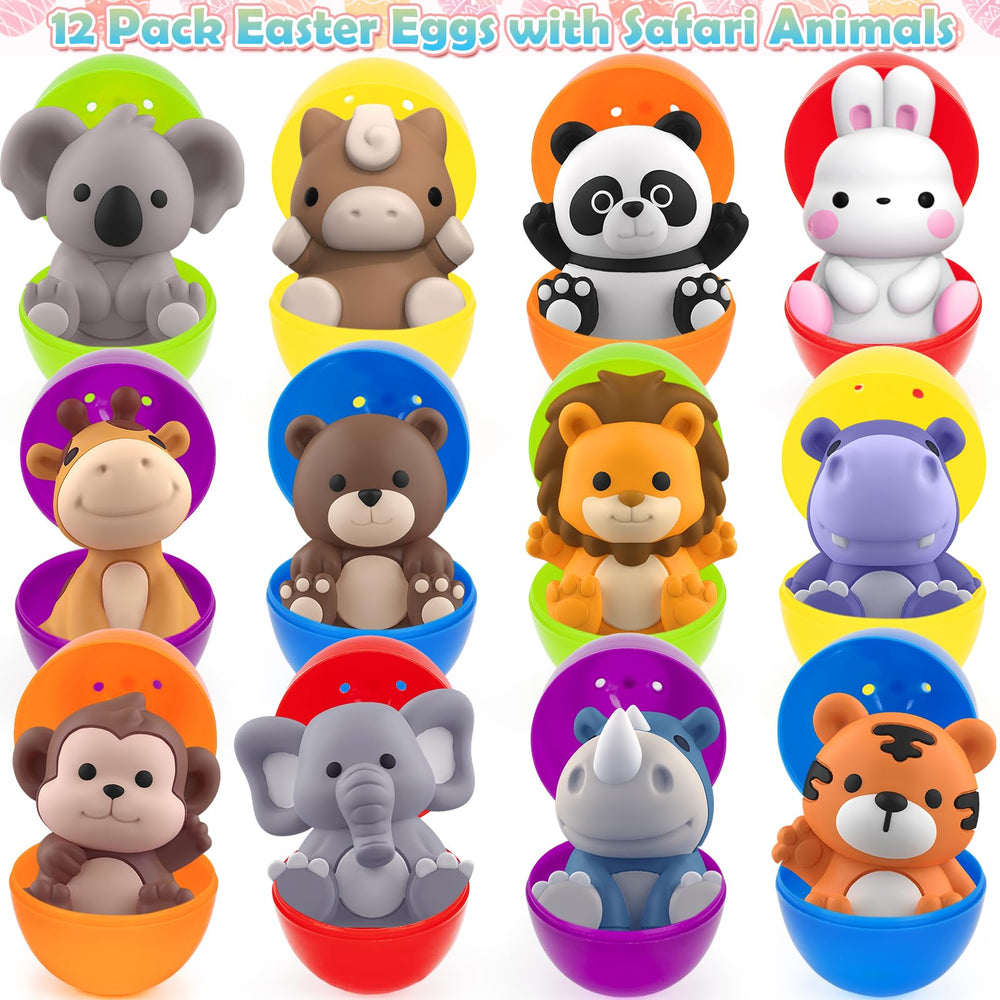Safari animal finger puppets included in Aigybobo Easter set