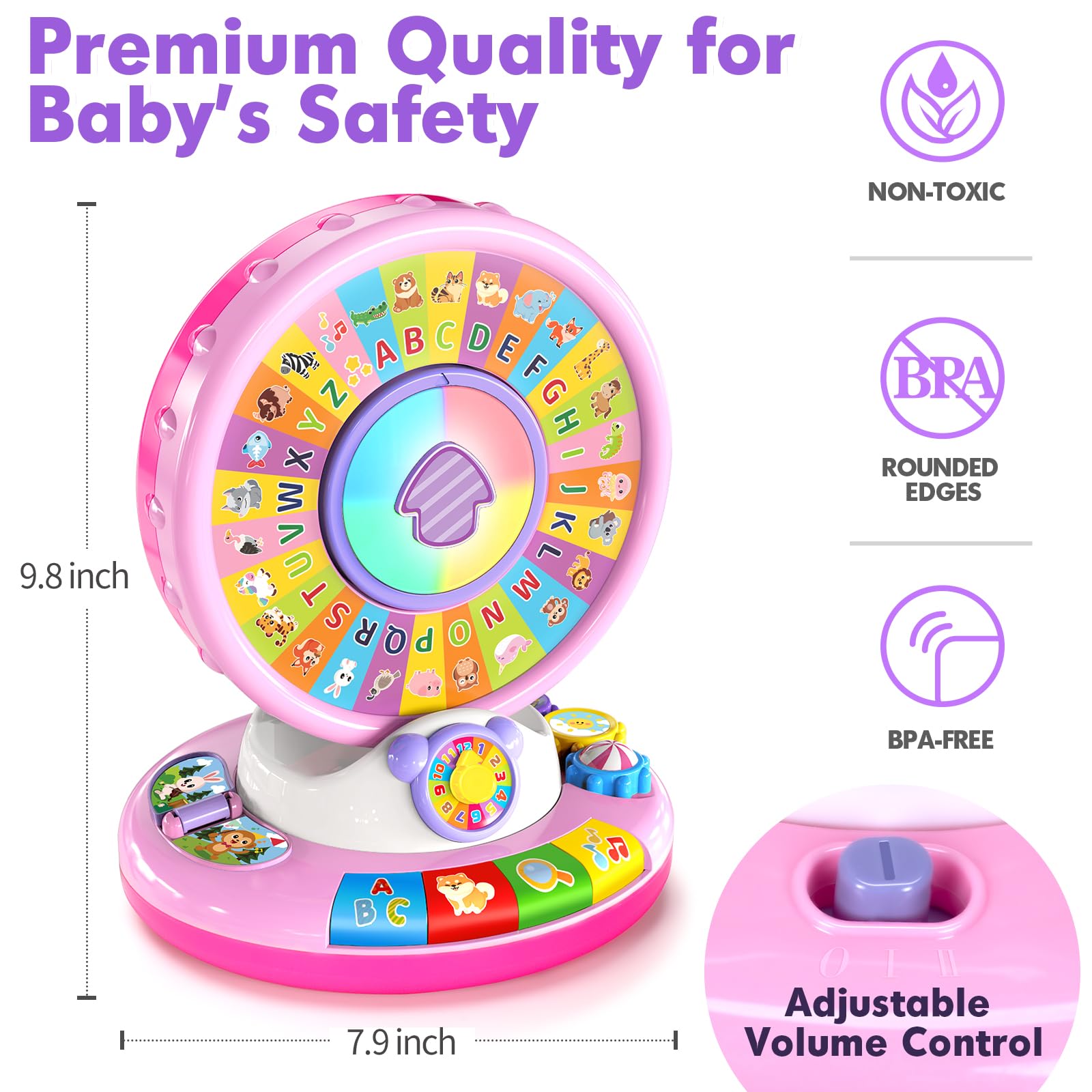 Aigybobo 360-degree spin promotes interactive curiosity during early learning.