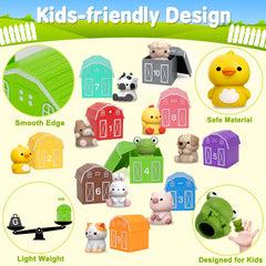 Aigybobo vinyl farm animals with large finger holes for easy manipulation.