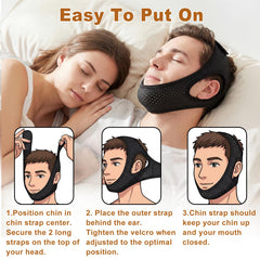 Aikaplus Lightweight travel chin strap folded for easy packing.