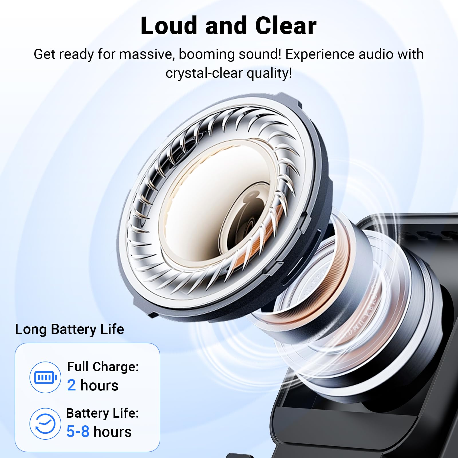 AIKELA LED colorful light adds ambient mood during listening.