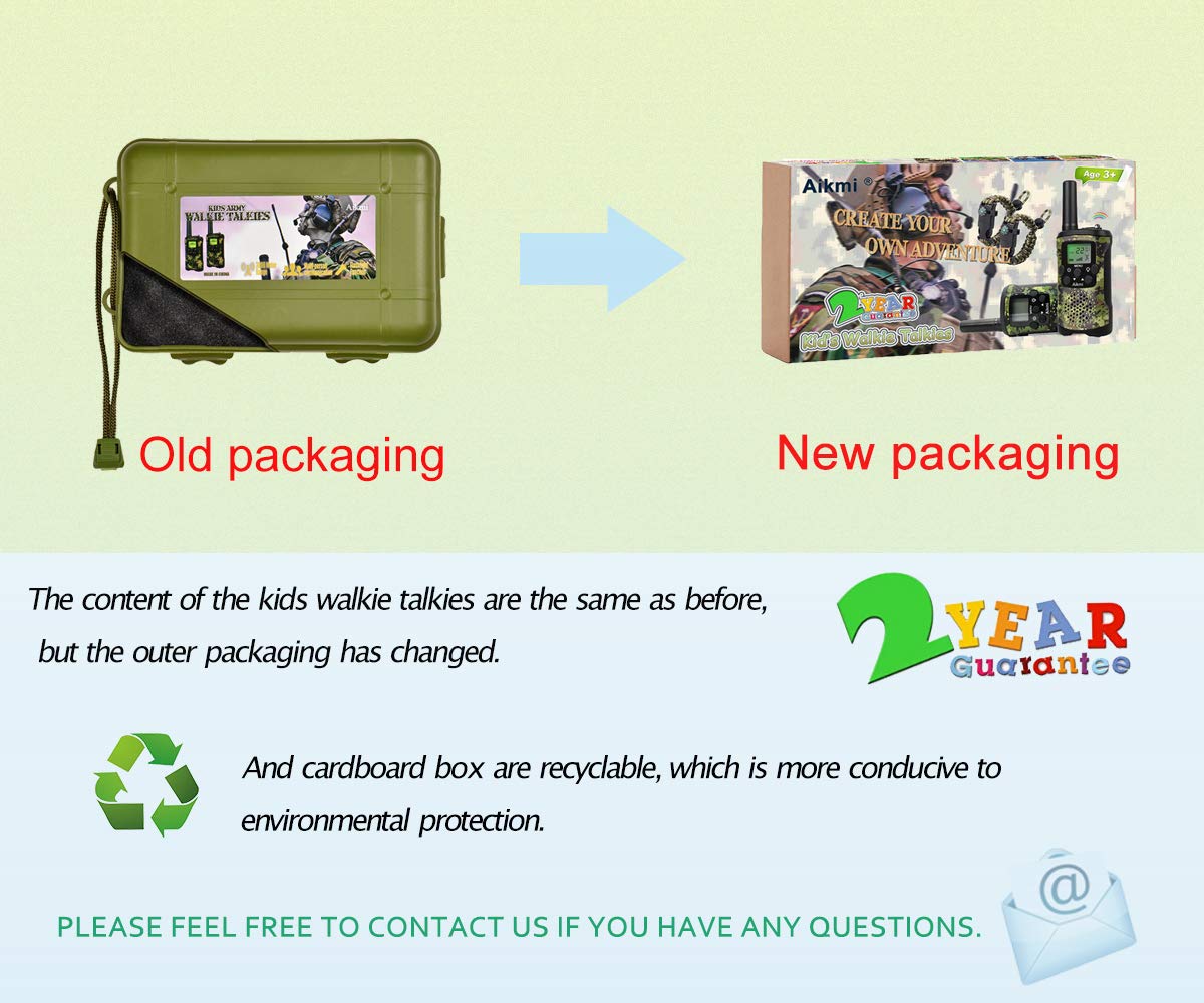 Aikmi kids bundle includes two walkie talkies and accessories for gift-ready packaging.