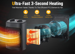 Aikoper space heater heat settings demonstrate customizable warmth options
