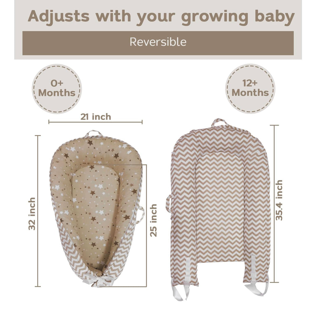 Aila+Aiden organic cotton baby nest, breathable and cozy for daytime use