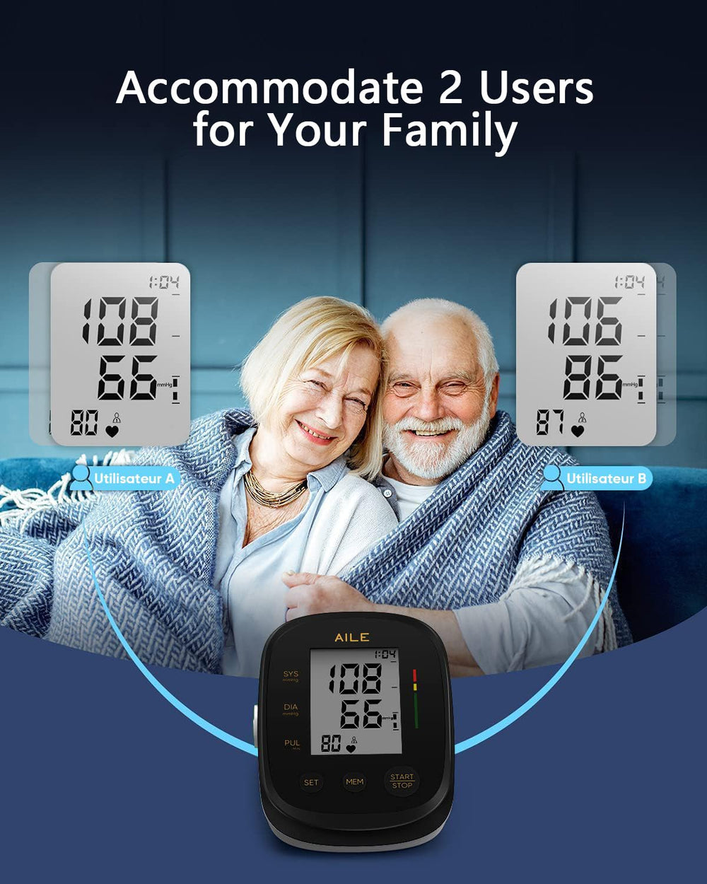 AILE Blood Pressure Monitor designed for simple home use and quick checks