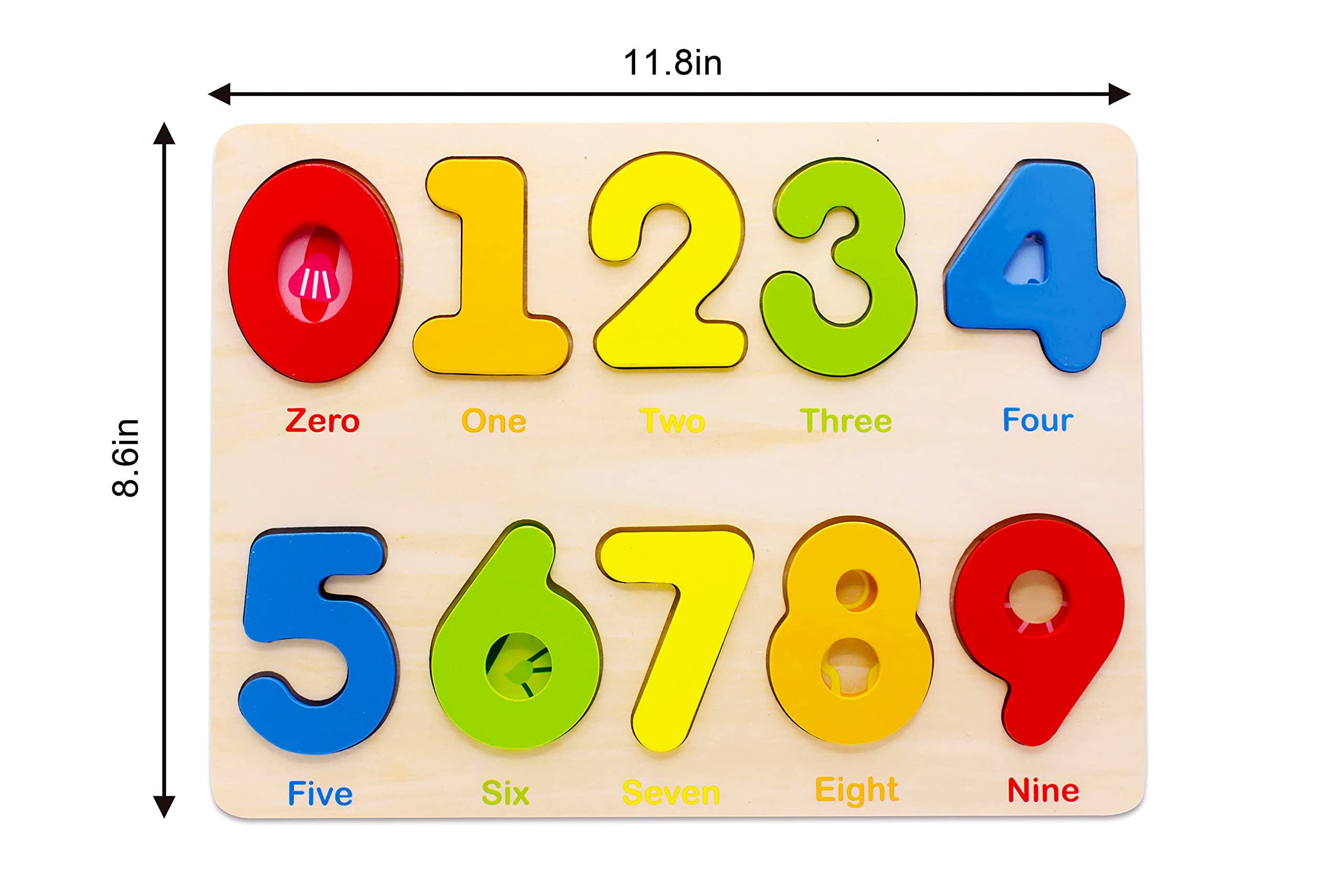 Aile wooden number puzzles featuring cartoon pictures spark visual learning fun