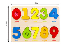 Aile wooden number puzzles featuring cartoon pictures spark visual learning fun