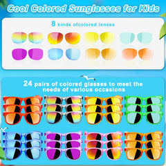 AILEHO kids sunglasses red pack, durable polypropylene, ideal for summer party favors.
