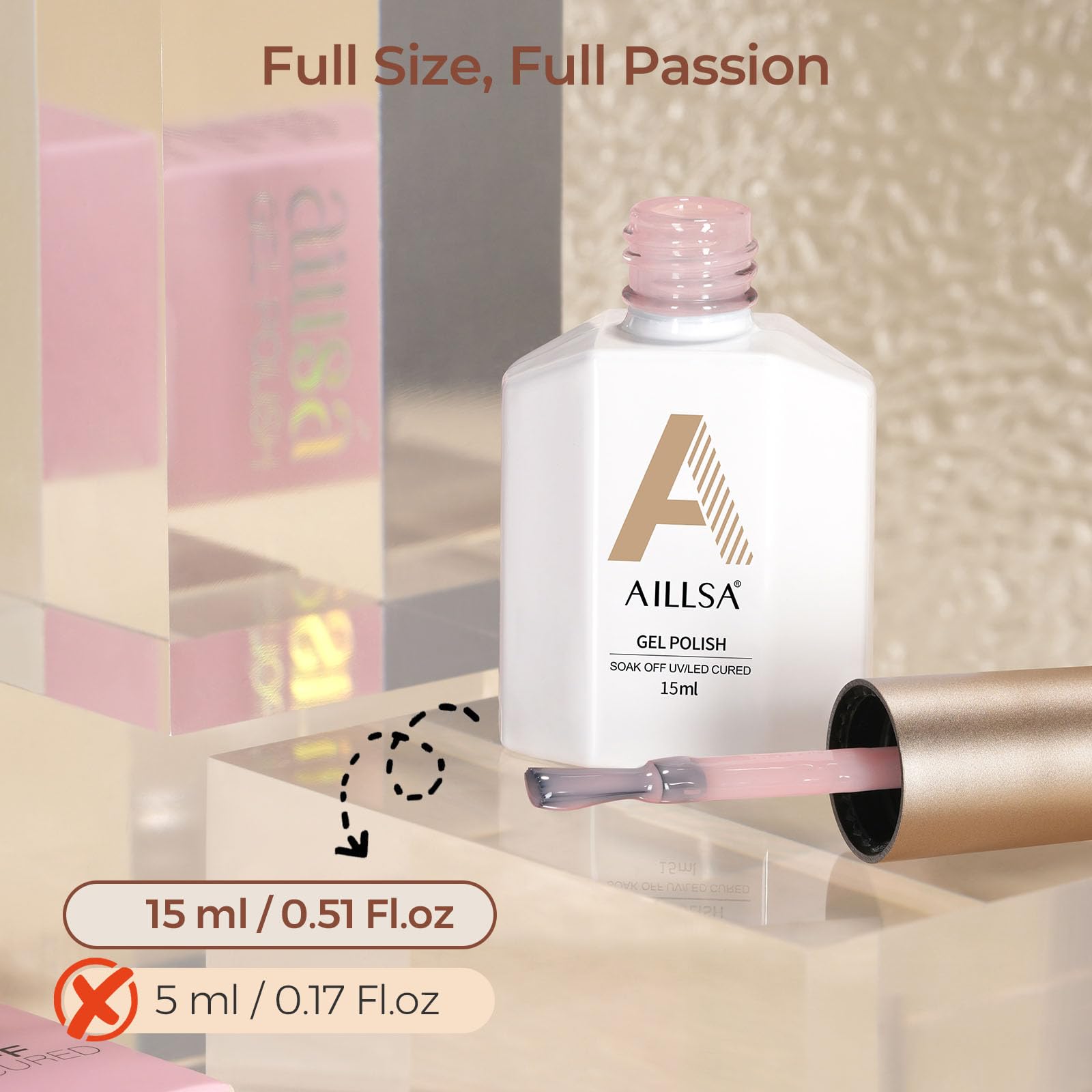 AILLSA quick-drying jelly finish with salon-quality look in minutes.