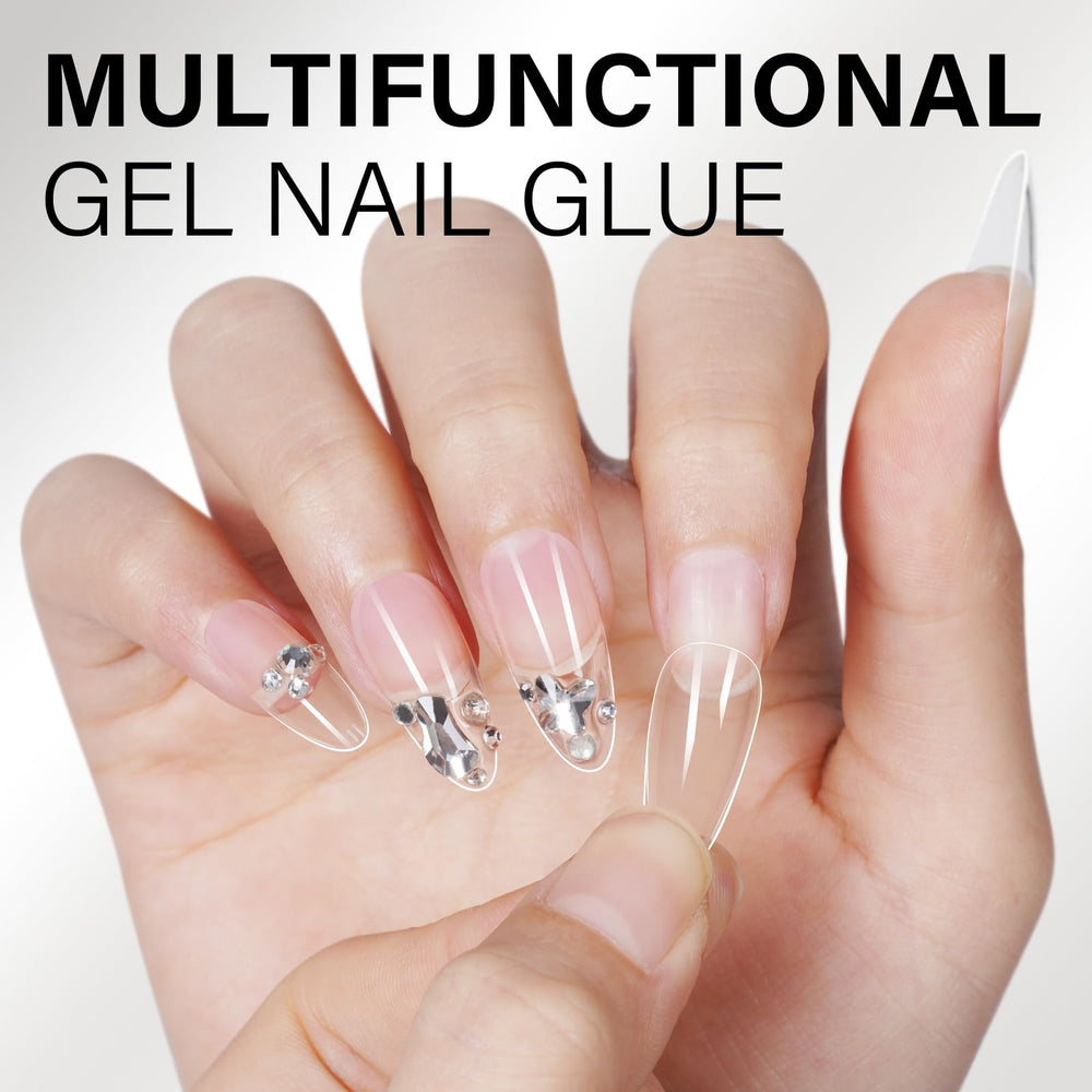 AILLSA gel nail glue cruelty-free formula with low odor packaging.