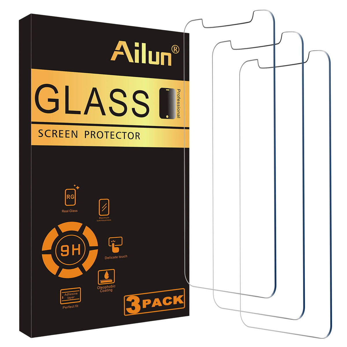 Ailun iPhone 11 Pro screen protector for 5.8-inch display with edge precision.