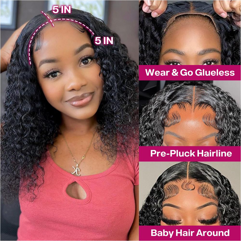 Ailwelia Curly Bob Wig glueless HD lace for secure wear and easy styling.